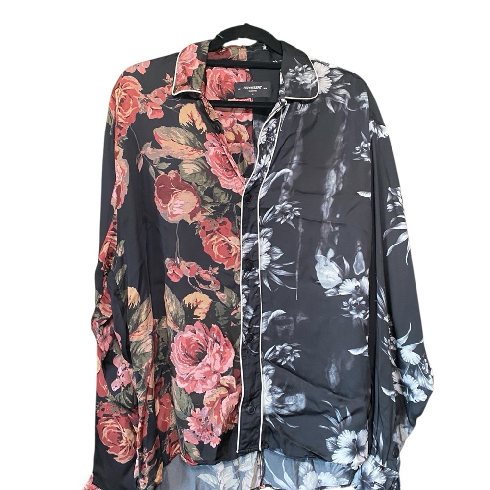 Represent Men Two Tone Split Button Front Shirt - image 3